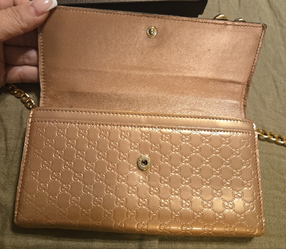 Gucci Tan Embossed Leather Wallet - Picture 2 of 7